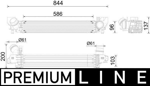 Intercooler, échangeur (Refroidisseur d'air) MAHLE Aftermarket ref. CI 627 000P