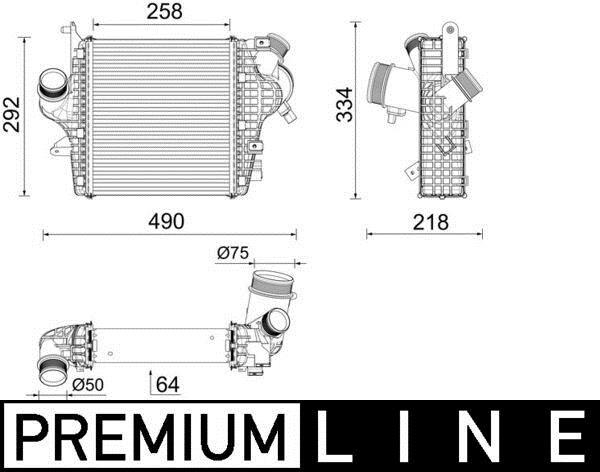Intercooler permutador ar-ar MAHLE Aftermarket ref. CI 637 000P