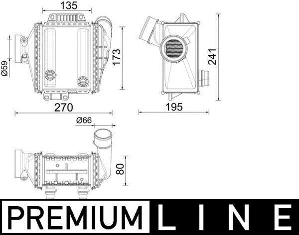 Intercooler, échangeur (Refroidisseur d'air) MAHLE Aftermarket ref. CI 639 000P