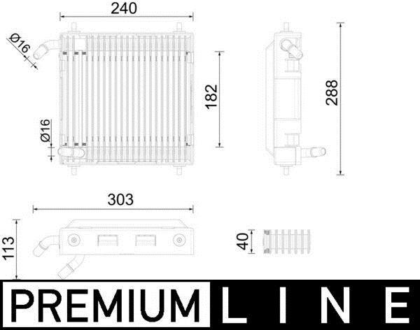 Radiateur d'huile moteur (Refroidisseur d'huile moteur) MAHLE Aftermarket CLC 291 000P