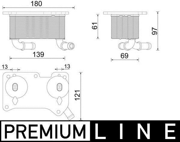 Radiateur d'huile moteur (Refroidisseur d'huile moteur) MAHLE Aftermarket ref. CLC 294 000P