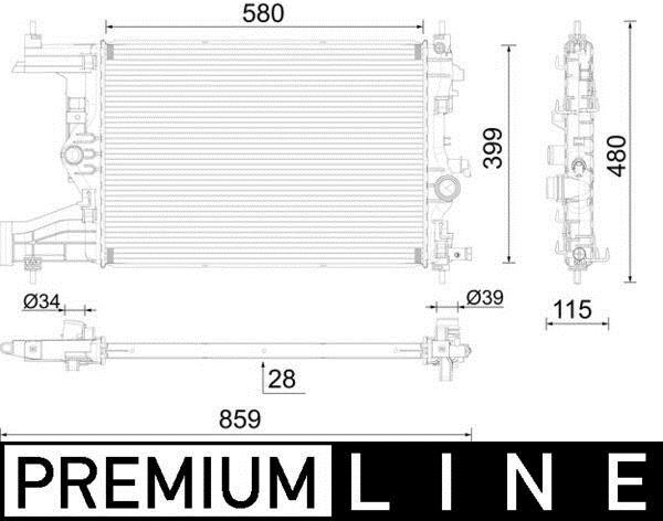 Radiateur moteur (Radiateur de refroidissement) MAHLE Aftermarket CR 2116 000P