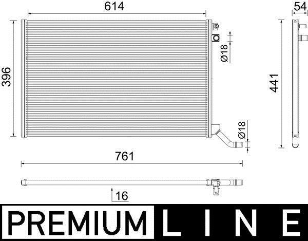 Radiateur moteur (Radiateur de refroidissement) MAHLE Aftermarket CR 2445 000P