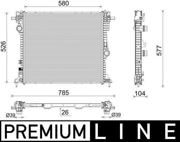 Radiateur moteur (Radiateur de refroidissement) MAHLE Aftermarket CR 2587 000P