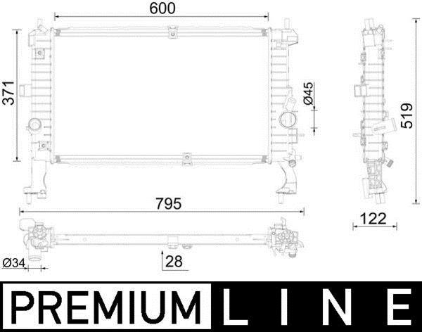 Radiateur moteur (Radiateur de refroidissement) MAHLE Aftermarket CR 2588 000P