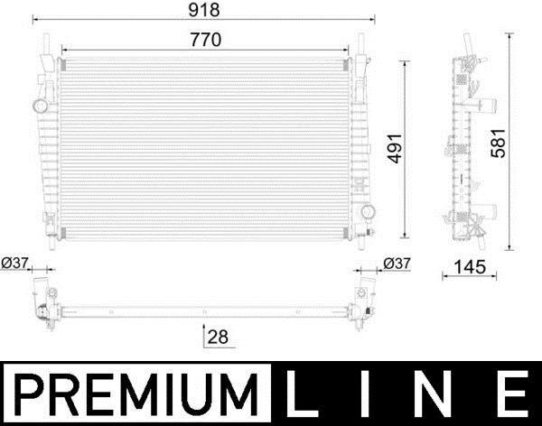 Radiateur moteur (Radiateur de refroidissement) MAHLE Aftermarket CR 2589 000P