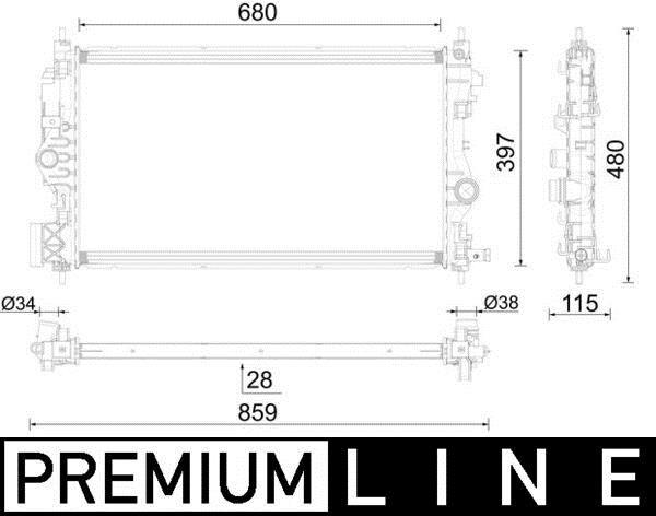 Radiateur moteur (Radiateur de refroidissement) MAHLE Aftermarket CR 2590 000P