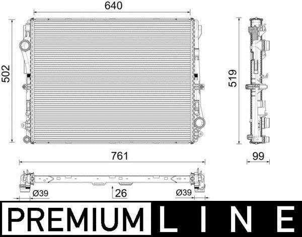 Radiateur moteur (Radiateur de refroidissement) MAHLE Aftermarket CR 2604 000P