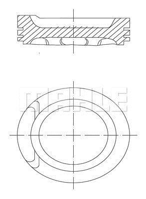 Pistão motor MAHLE Aftermarket ref. 034 01 01