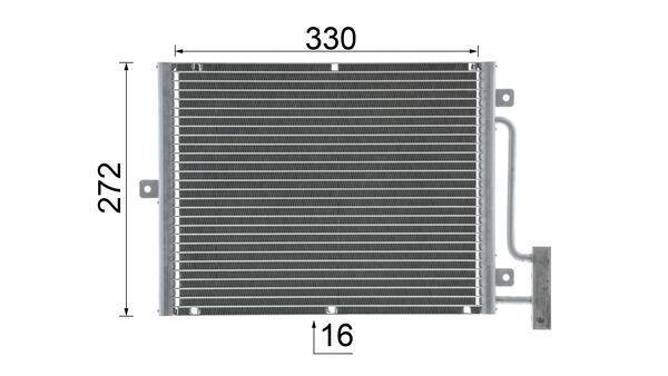 Condenseur, climatisation (Radiateur de climatisation) MAHLE Aftermarket AC 317 000P
