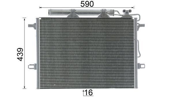 Condenseur, climatisation (Radiateur de climatisation) MAHLE Aftermarket ref. AC 318 000P