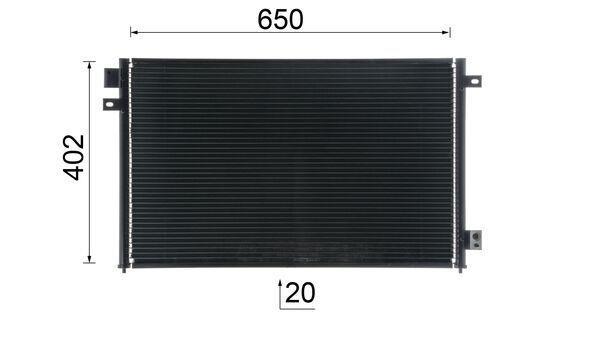 Condenseur, climatisation (Radiateur de climatisation) MAHLE Aftermarket ref. AC 338 001S