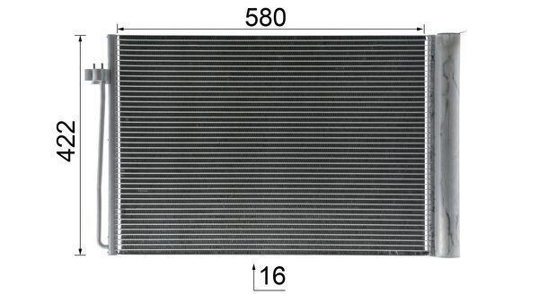 Condenseur, climatisation (Radiateur de climatisation) MAHLE Aftermarket ref. AC 344 000P