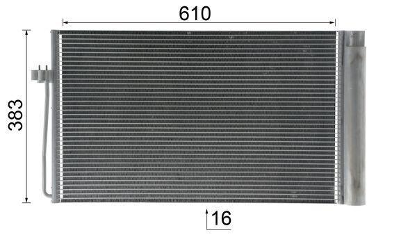 Condenseur, climatisation (Radiateur de climatisation) MAHLE Aftermarket ref. AC 345 000P
