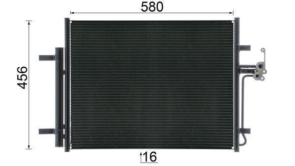 Condenseur, climatisation (Radiateur de climatisation) MAHLE Aftermarket ref. AC 441 000S