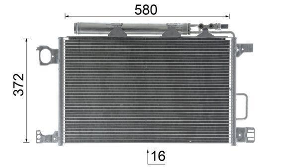 Condenseur, climatisation (Radiateur de climatisation) MAHLE Aftermarket ref. AC 450 000P