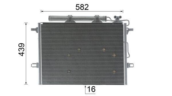 Condenseur, climatisation (Radiateur de climatisation) MAHLE Aftermarket ref. AC 453 000P