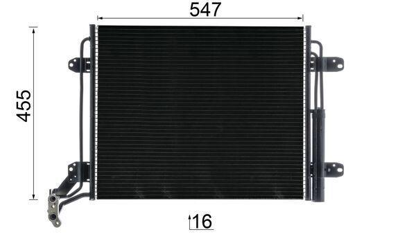 Condenseur, climatisation (Radiateur de climatisation) MAHLE Aftermarket ref. AC 454 000P