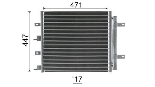 Condenseur, climatisation (Radiateur de climatisation) MAHLE Aftermarket ref. AC 481 000S