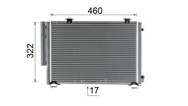 Condenseur, climatisation (Radiateur de climatisation) MAHLE Aftermarket ref. AC 484 000S