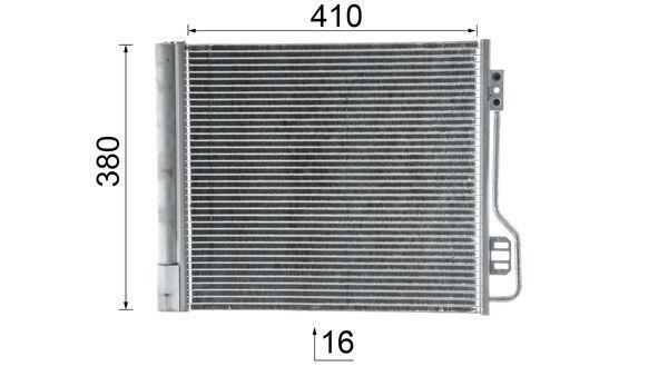 Condenseur, climatisation (Radiateur de climatisation) MAHLE Aftermarket ref. AC 488 000P
