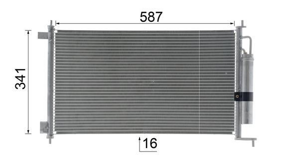 Condenseur, climatisation (Radiateur de climatisation) MAHLE Aftermarket ref. AC 559 000S