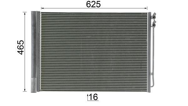 Condenseur, climatisation (Radiateur de climatisation) MAHLE Aftermarket ref. AC 567 000P