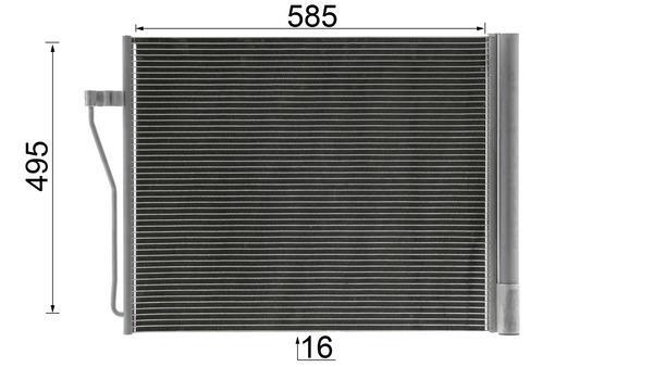 Condenseur, climatisation (Radiateur de climatisation) MAHLE Aftermarket ref. AC 568 000P