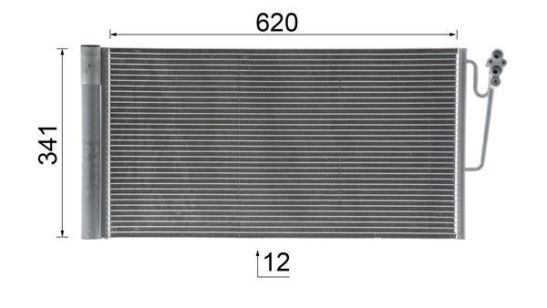 Condenseur, climatisation (Radiateur de climatisation) MAHLE Aftermarket ref. AC 590 000P