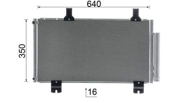 Condenseur, climatisation (Radiateur de climatisation) MAHLE Aftermarket ref. AC 610 000S