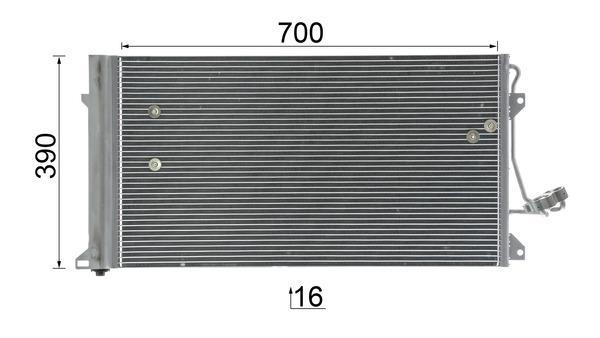 Condenseur, climatisation (Radiateur de climatisation) MAHLE Aftermarket ref. AC 659 000P