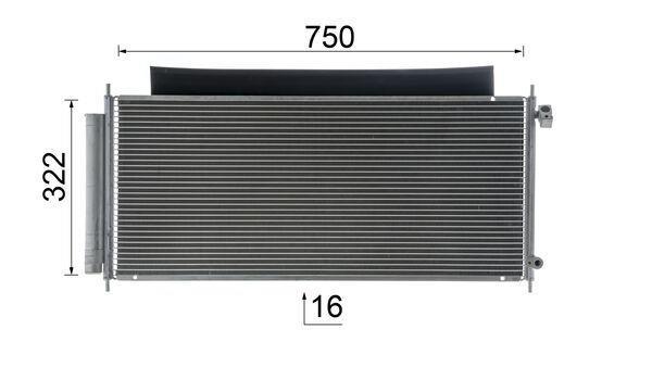Condenseur, climatisation (Radiateur de climatisation) MAHLE Aftermarket ref. AC 717 000S