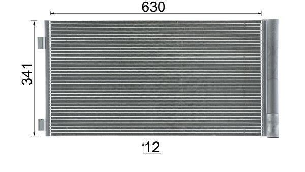 Condenseur, climatisation (Radiateur de climatisation) MAHLE Aftermarket ref. AC 751 000P