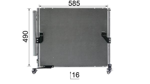 Condenseur, climatisation (Radiateur de climatisation) MAHLE Aftermarket ref. AC 862 000S