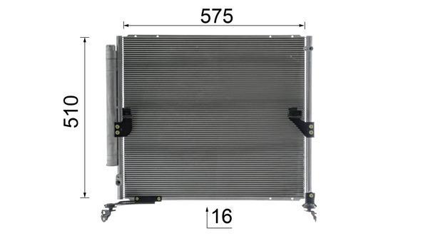 Condenseur, climatisation (Radiateur de climatisation) MAHLE Aftermarket ref. AC 863 000S