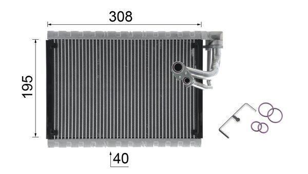 Evaporateur climatisation MAHLE Aftermarket ref. AE 89 000P