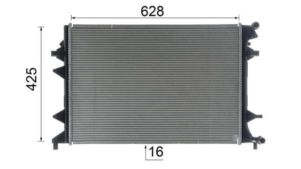 Radiateur moteur (Radiateur de refroidissement) MAHLE Aftermarket ref. CR 855 000S