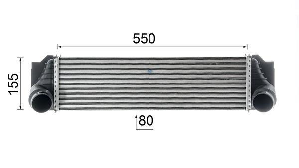 Intercooler, échangeur (Refroidisseur d'air) MAHLE Aftermarket ref. CI 184 000P