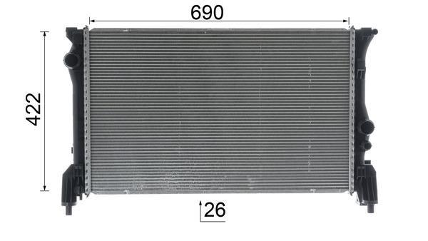 Radiateur moteur (Radiateur de refroidissement) MAHLE Aftermarket CR 931 000P
