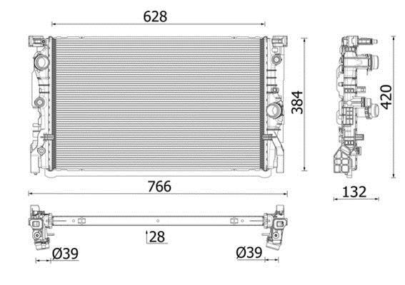 Radiateur moteur (Radiateur de refroidissement) MAHLE Aftermarket CR 2635 000P
