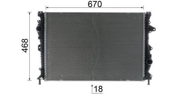 Radiateur moteur (Radiateur de refroidissement) MAHLE Aftermarket ref. CR 954 000P