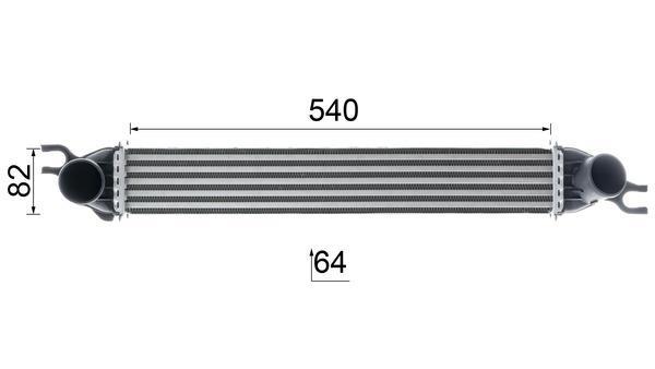 Intercooler, échangeur (Refroidisseur d'air) MAHLE Aftermarket ref. CI 188 000P