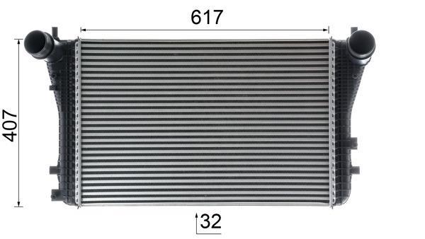 Intercooler, échangeur (Refroidisseur d'air) MAHLE Aftermarket ref. CI 208 000P