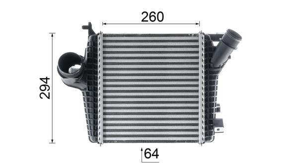 Intercooler, échangeur (Refroidisseur d'air) MAHLE Aftermarket ref. CI 221 000P