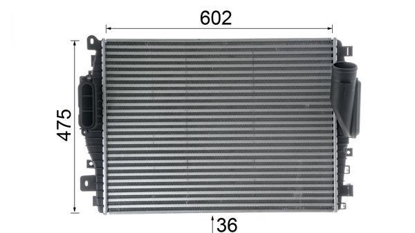 Intercooler, échangeur (Refroidisseur d'air) MAHLE Aftermarket ref. CI 376 000P