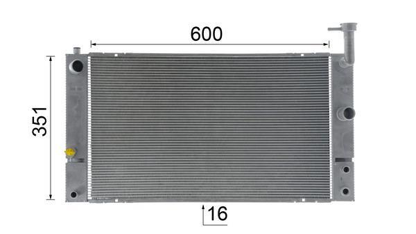 Radiateur moteur (Radiateur de refroidissement) MAHLE Aftermarket CR 1855 000S