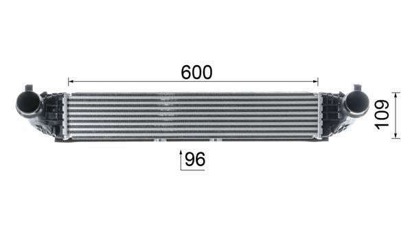 Intercooler, échangeur (Refroidisseur d'air) MAHLE Aftermarket ref. CI 611 000P