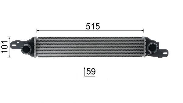 Intercooler, échangeur (Refroidisseur d'air) MAHLE Aftermarket ref. CI 612 000P