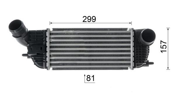 Intercooler, échangeur (Refroidisseur d'air) MAHLE Aftermarket ref. CI 613 000P