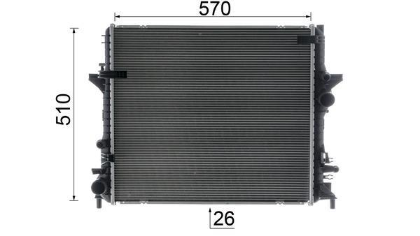 Radiateur moteur (Radiateur de refroidissement) MAHLE Aftermarket CR 1929 000P
